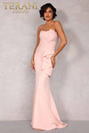 Terani Simple Strapless Dress with Peplum - Strapless Peplum Dress 2214E0165
