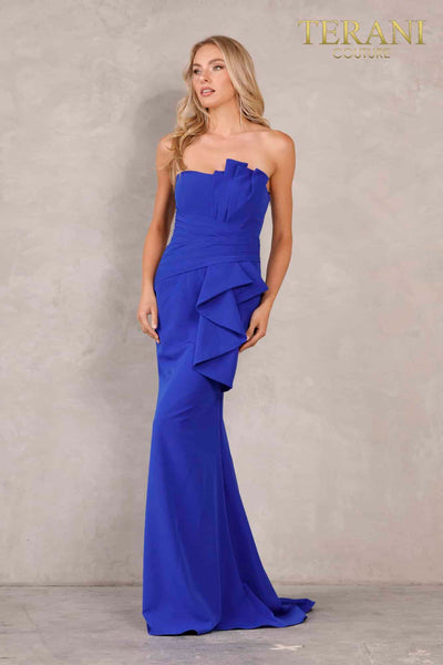 Terani Simple Strapless Dress with Peplum - Strapless Peplum Dress 2214E0165