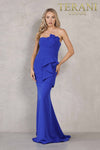 Terani Simple Strapless Dress with Peplum - Strapless Peplum Dress 2214E0165