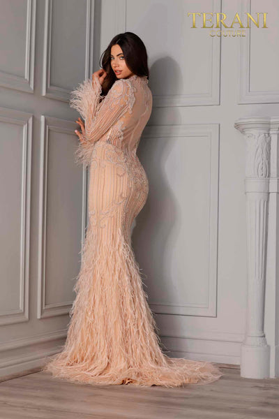 terani couture 1722gl4488 beaded floral applique evening dress Terani Couture - 251C4165 main image 0
