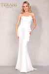 Terani Simple Strapless Dress with Peplum - Strapless Peplum Dress 2214E0165