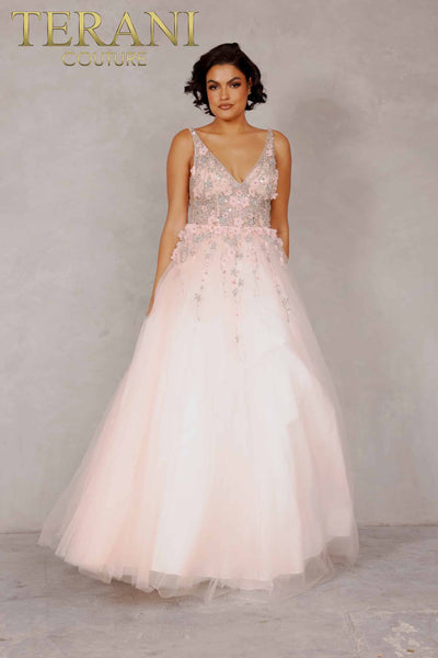 Long V Neck Sleeveless Dress - 2215P0033