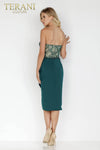 Red Long Stretch Crepe Cocktail Dress - 2221C0353