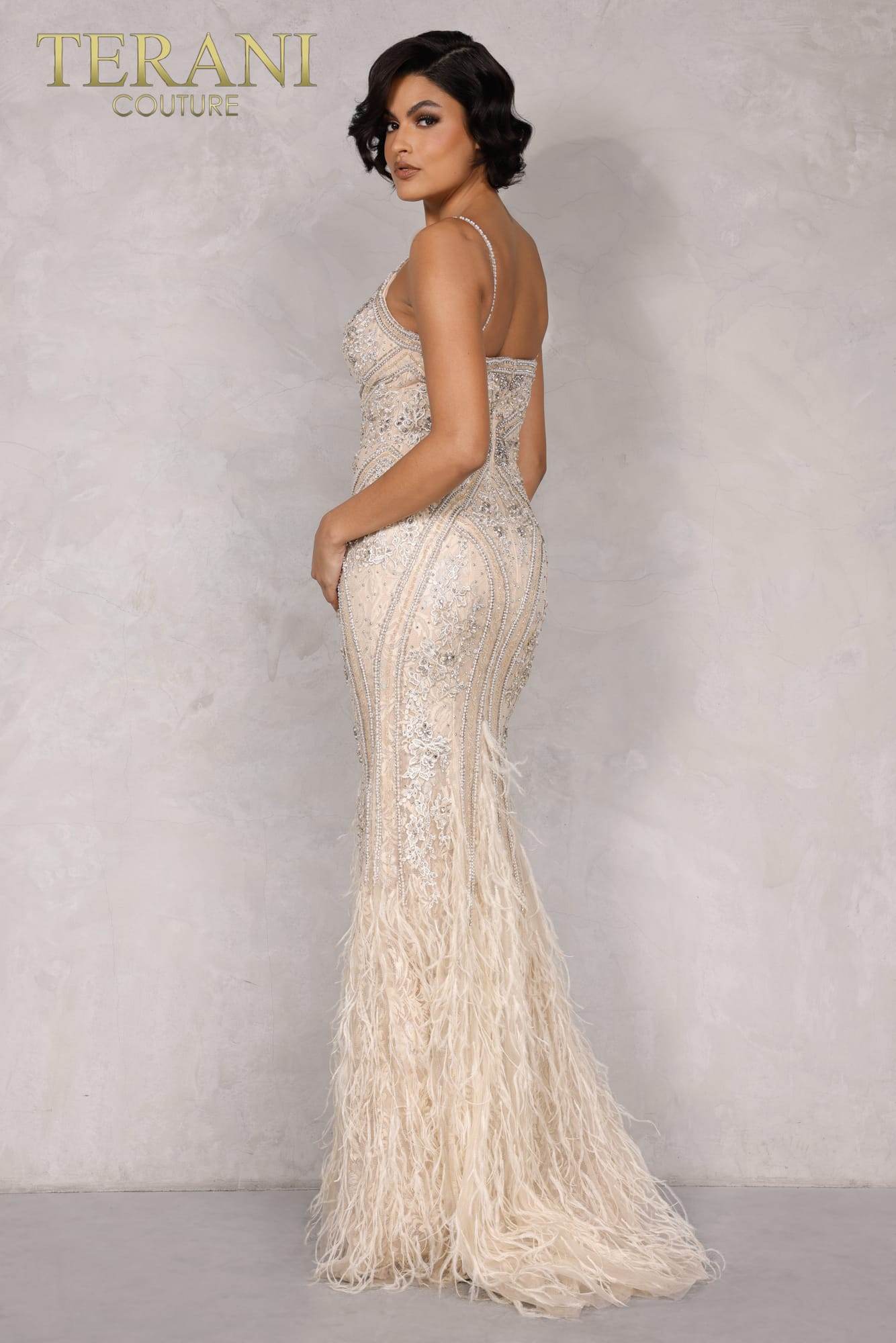Cream Long Tulle Pageant Dress - 2221GL0413