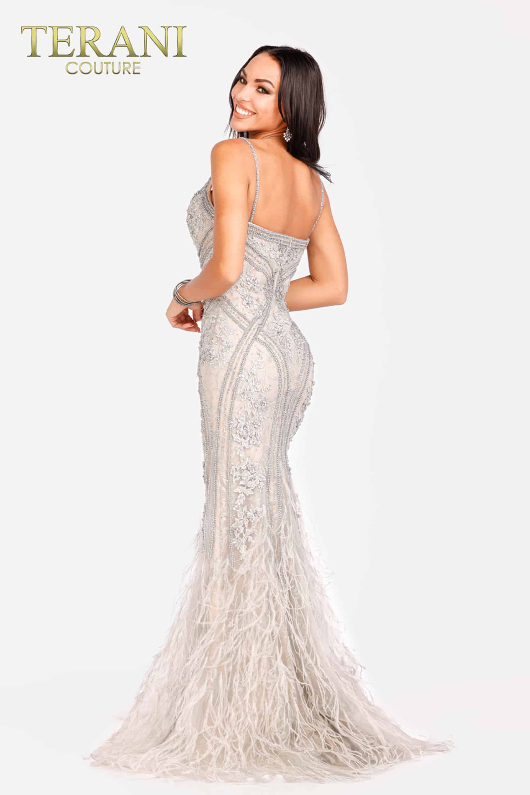 Cream Long Tulle Pageant Dress - 2221GL0413