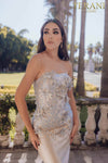 Strapless 3D Floral Cocktail Dress- 231C0212