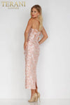 Blush jacquard strapless Cocktail dress - 231C0213