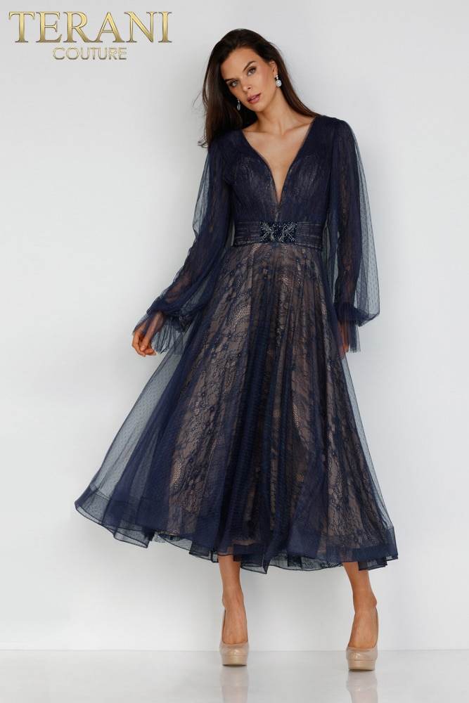 Double Layered Lace Gown- 231C0224