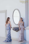 Strapless Peplum Tiered Mermaid Dress - 231E0307