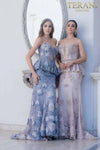 Strapless Peplum Tiered Mermaid Dress - 231E0307
