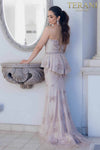 Strapless Peplum Tiered Mermaid Dress - 231E0307