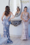 Strapless Peplum Tiered Mermaid Dress - 231E0307