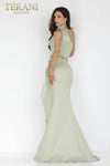 One Shoulder with High Slit Ruffled Dress - 231E0309