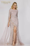 Luxury Couture Gown with Cape Sleeves - 231E0494