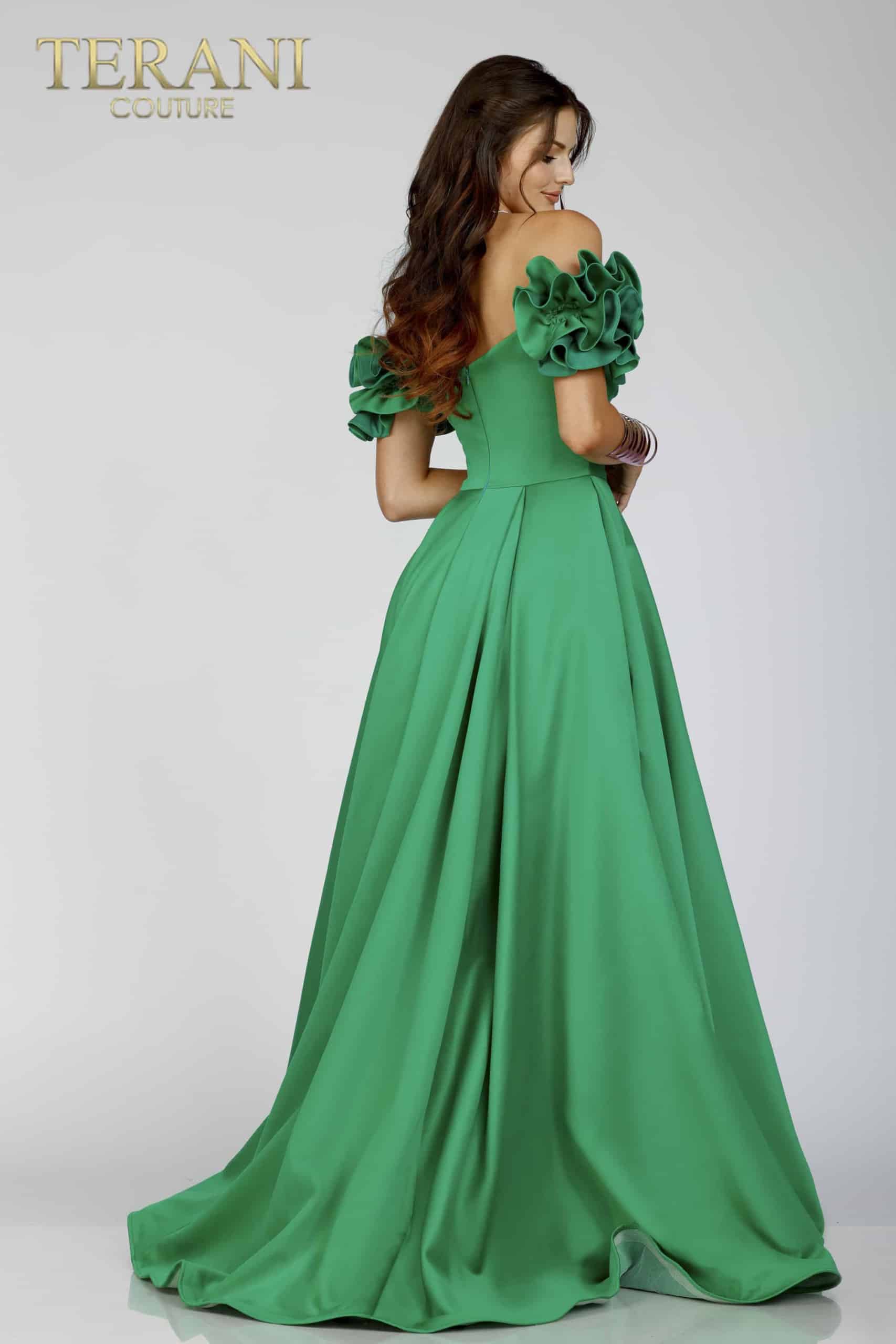 Strapless Evening Dress in Emerald- 231E0514 Strapless Evening Dress in Emerald- 231E0514