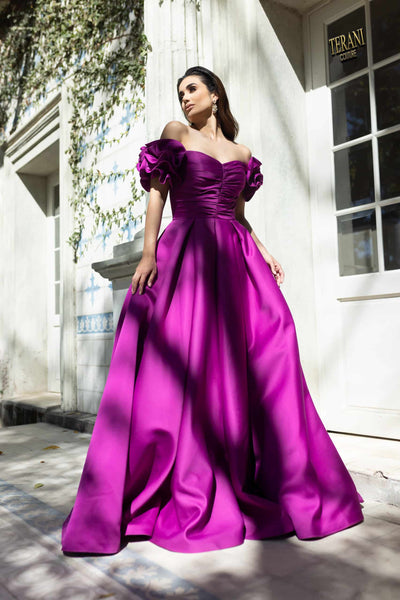 Strapless Evening Dress in Emerald- 231E0514