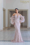 Long Evening Mermaid Lace Dress- 231E0515
