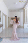 Long Evening Mermaid Lace Dress- 231E0515