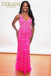 Tulle Pageant Dress with Plunging Neckline - 231GL0398