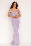 Mermaid Dress with Off Shoulder Straps - 231GL0411