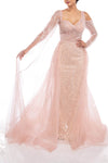 Blush Embellished Formal Gown - 231GL0442