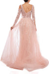 Blush Embellished Formal Gown - 231GL0442