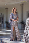 Formal Sequin Dress with Open Slit Sleeves - 231M0356