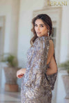 Formal Sequin Dress with Open Slit Sleeves - 231M0356