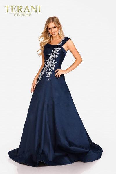 Mikado Mother of the Bride Gown in Navy - 231M0472