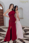 One Shoulder Long Mother of the bride Dress- 231M0473