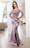Plus Size Mother of the Bride Gown with Peplum – 231M0482