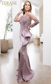 Plus Size Mother of the Bride Gown with Peplum – 231M0482