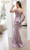 Plus Size Mother of the Bride Gown with Peplum – 231M0482