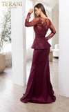 Plus Size Mother of the Bride Gown with Peplum – 231M0482