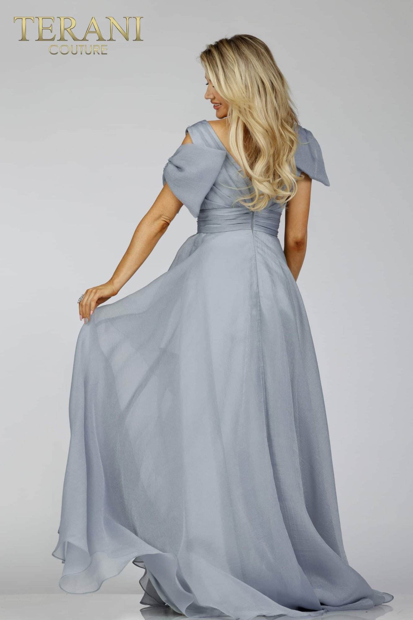 Organza Mother of the bride Gown with Bow Accents- 231M0487