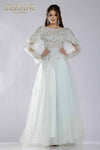 Silver Cap sleeves dress with pleated flare - 231M0489