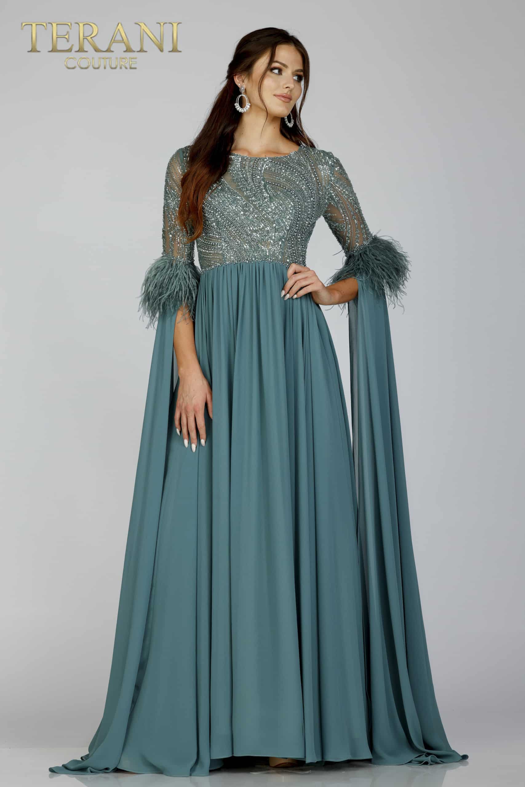 Embellished Mother of the bride dress -231M0492
