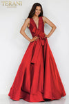 Deep V-neck prom dress with extra flare - 231P0006