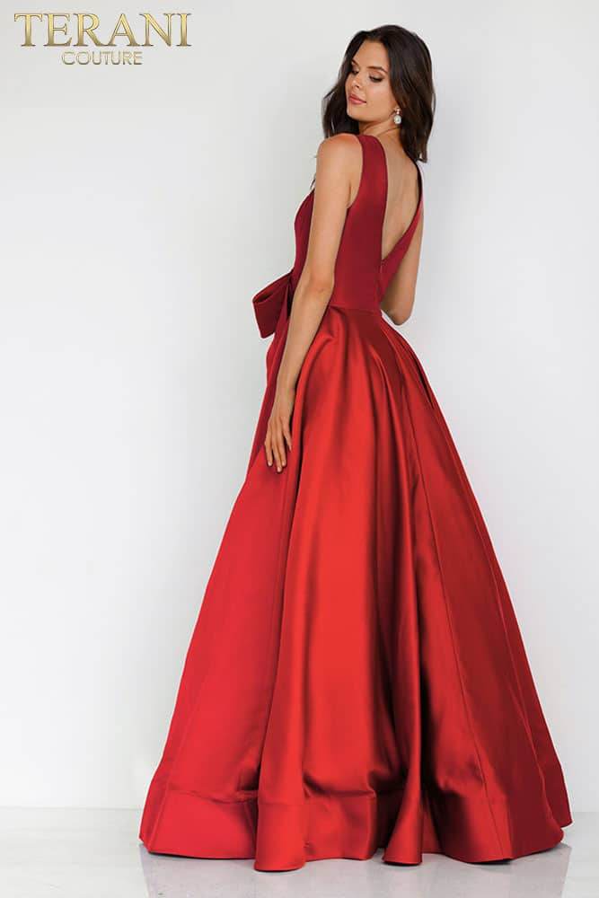 Deep V-neck prom dress with extra flare - 231P0006