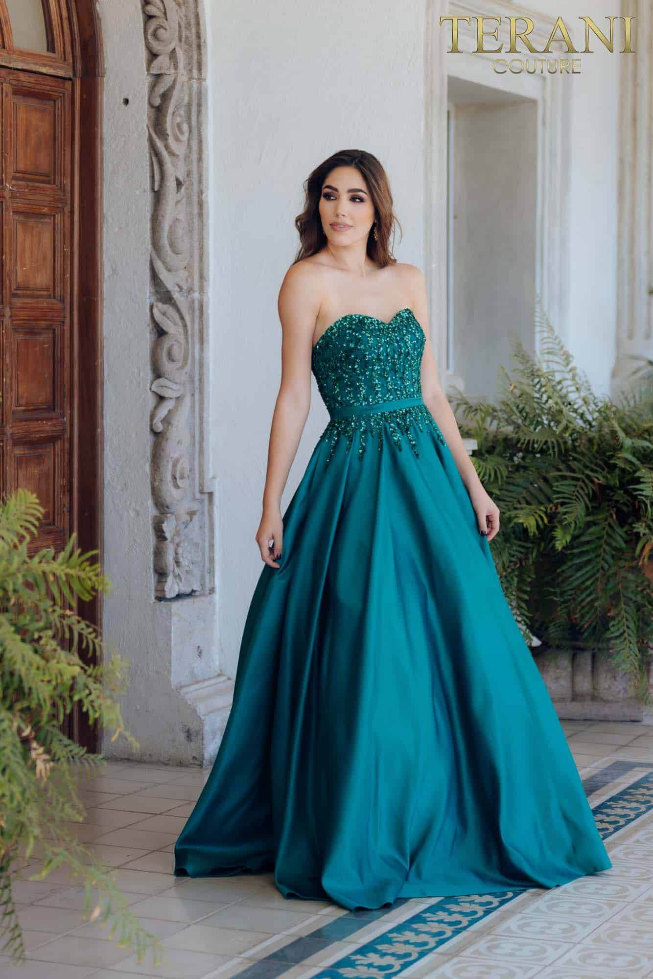 Embellished Bodice Prom Dress with Sweetheart Neckline - 231P0012