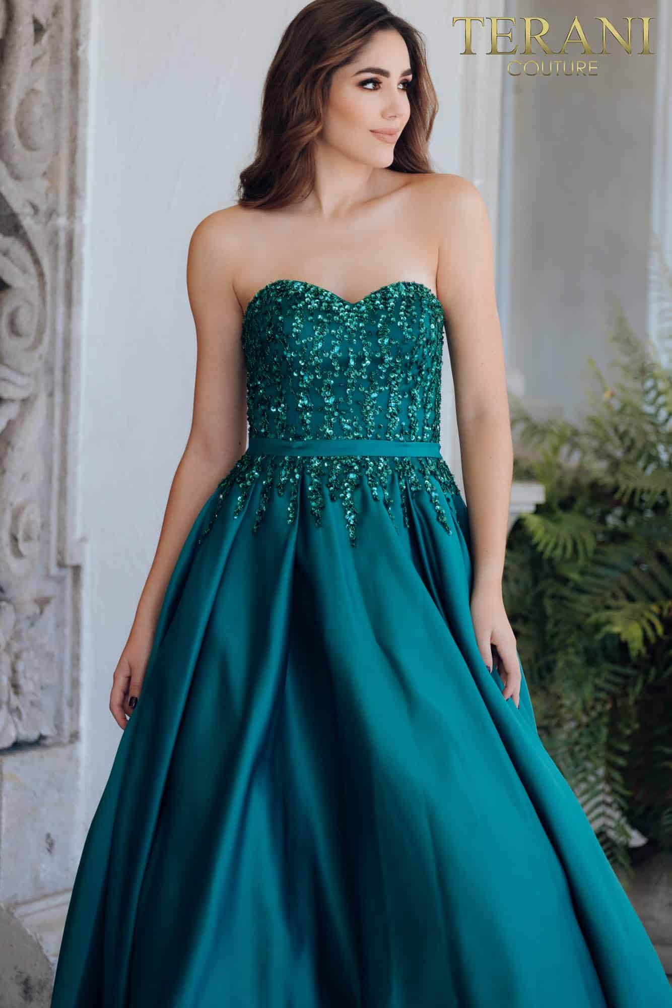 Embellished Bodice Prom Dress with Sweetheart Neckline - 231P0012