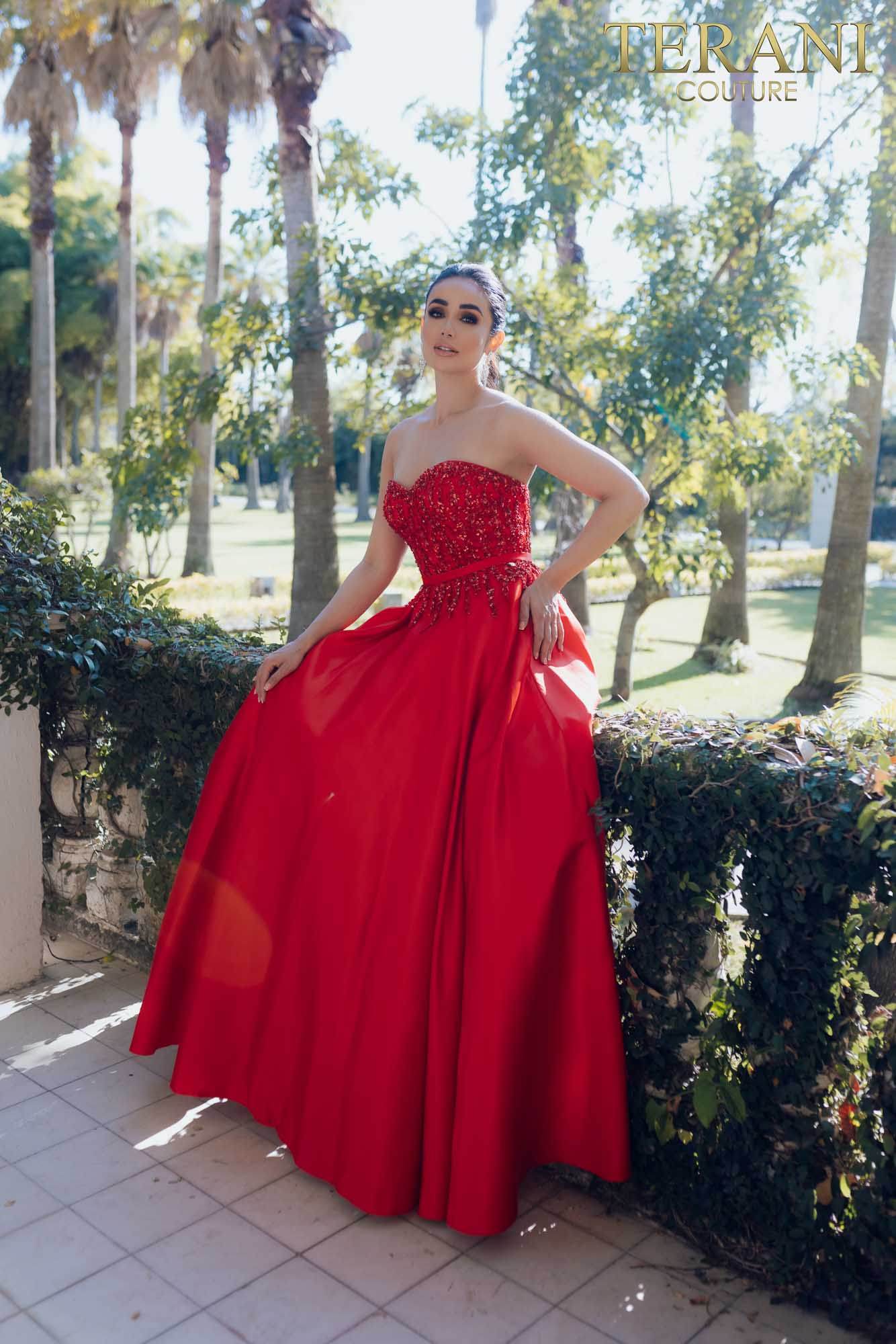 Embellished Bodice Prom Dress with Sweetheart Neckline - 231P0012