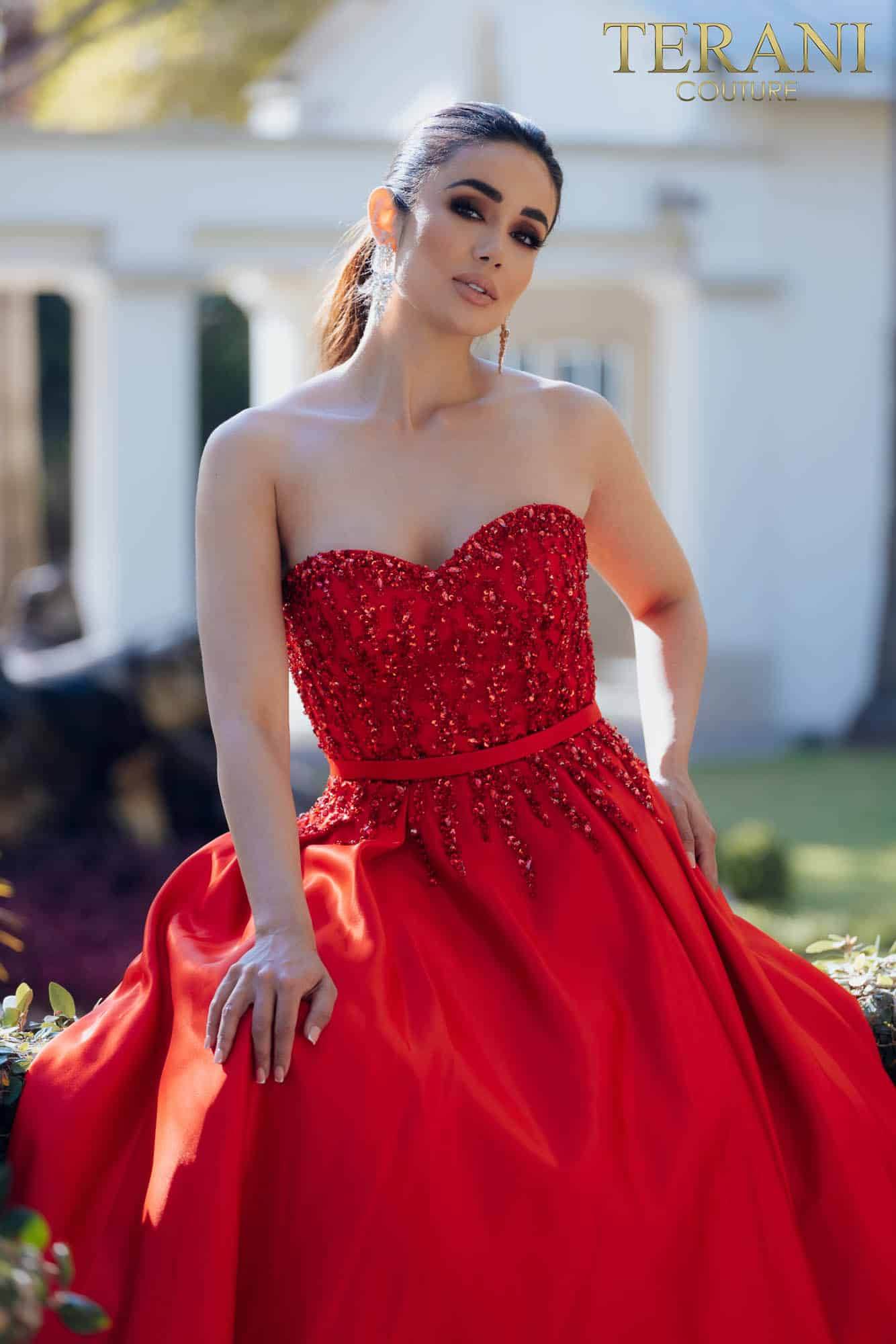Embellished Bodice Prom Dress with Sweetheart Neckline - 231P0012