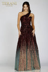 One Shoulder Prom Gown with the Low Back - 231P0024