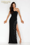 Black stylish Side Slit Gown - 231P0031