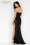 Black stylish Side Slit Gown - 231P0031