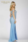 Off the Shoulder Side Slit Prom Gown - 231P0035