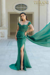 Off-Shoulder Extra Flare Prom Gown - 231P0061
