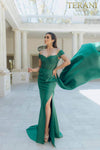 Off-Shoulder Extra Flare Prom Gown - 231P0061