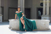 Off-Shoulder Extra Flare Prom Gown - 231P0061